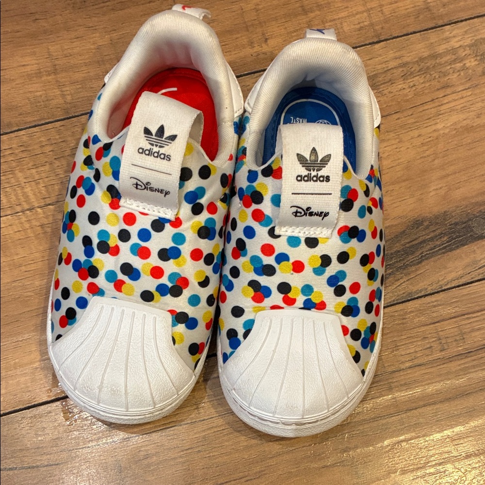 Kids'  Adidas Disney Minnie Mickey Multicolor Slip-On Sneakers